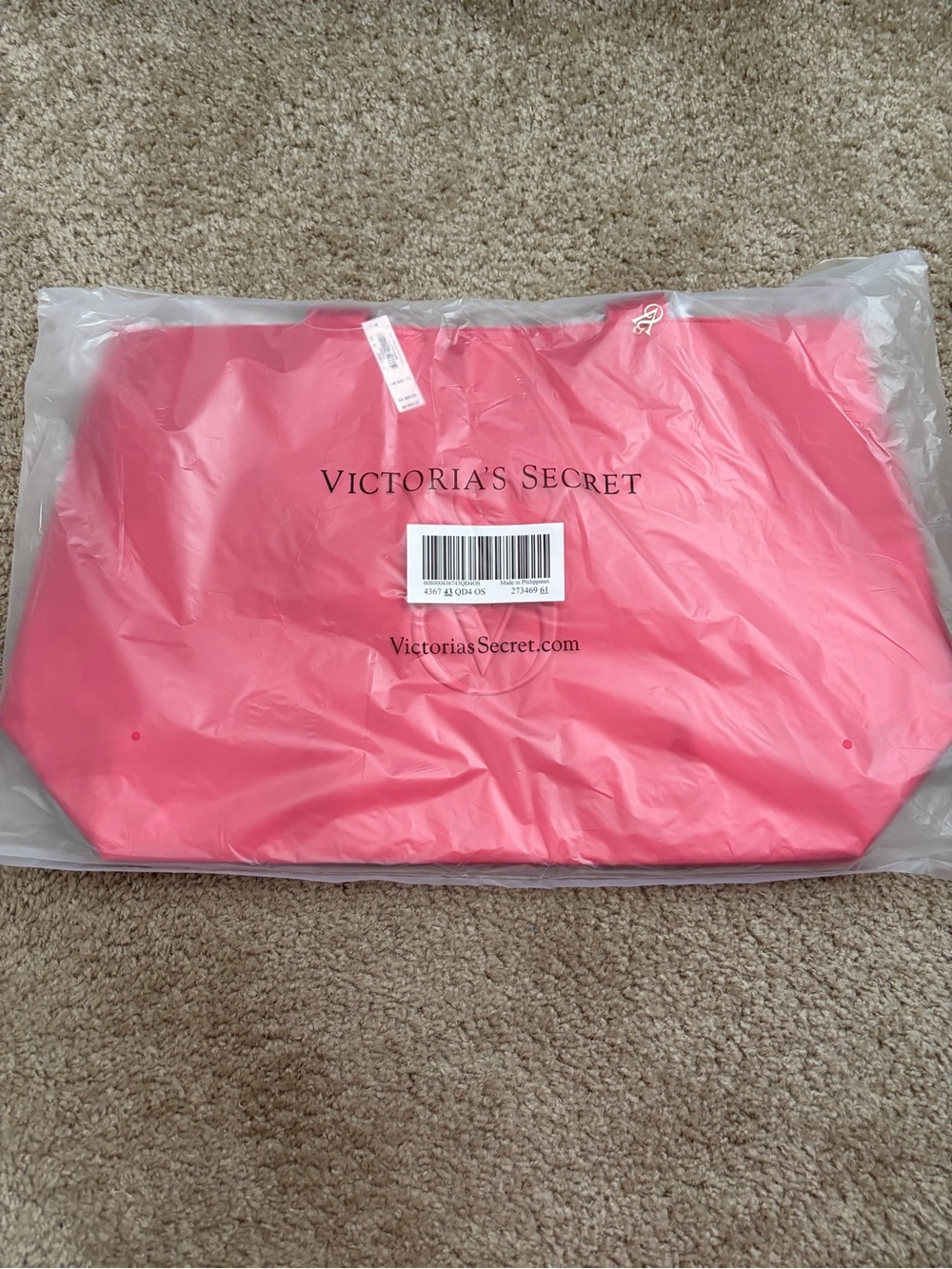 NWT Victoria’s Secret Satin Monogram Logo Tote - Picture 2 of 5